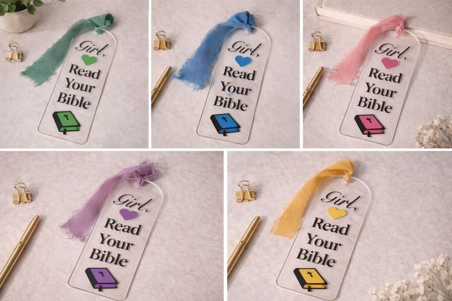 Faith Acrylic Bookmark Collection | Girl, Read Your Bible + More