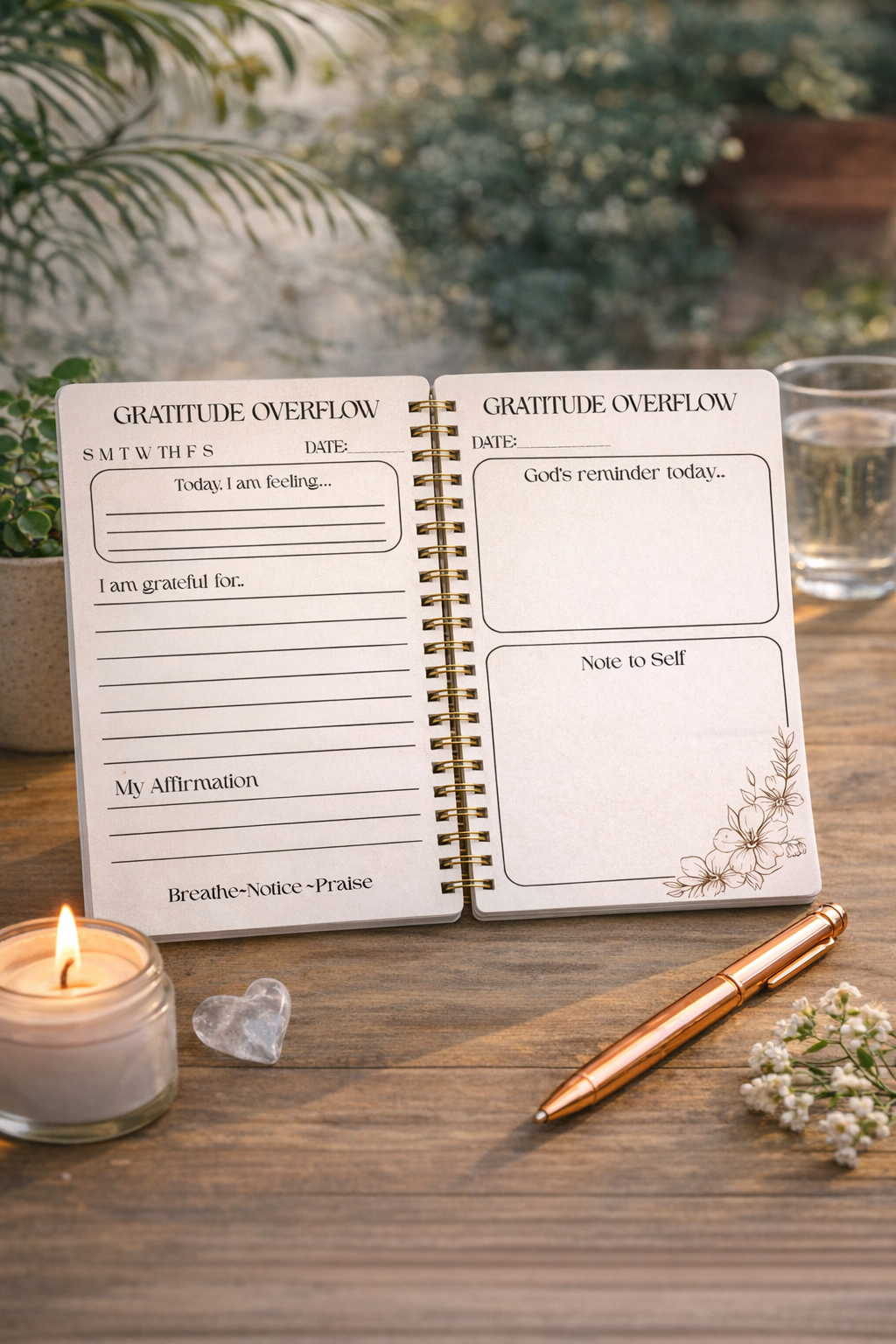 Gratitude: Breathe ~Notice~ Praise Guided Journal