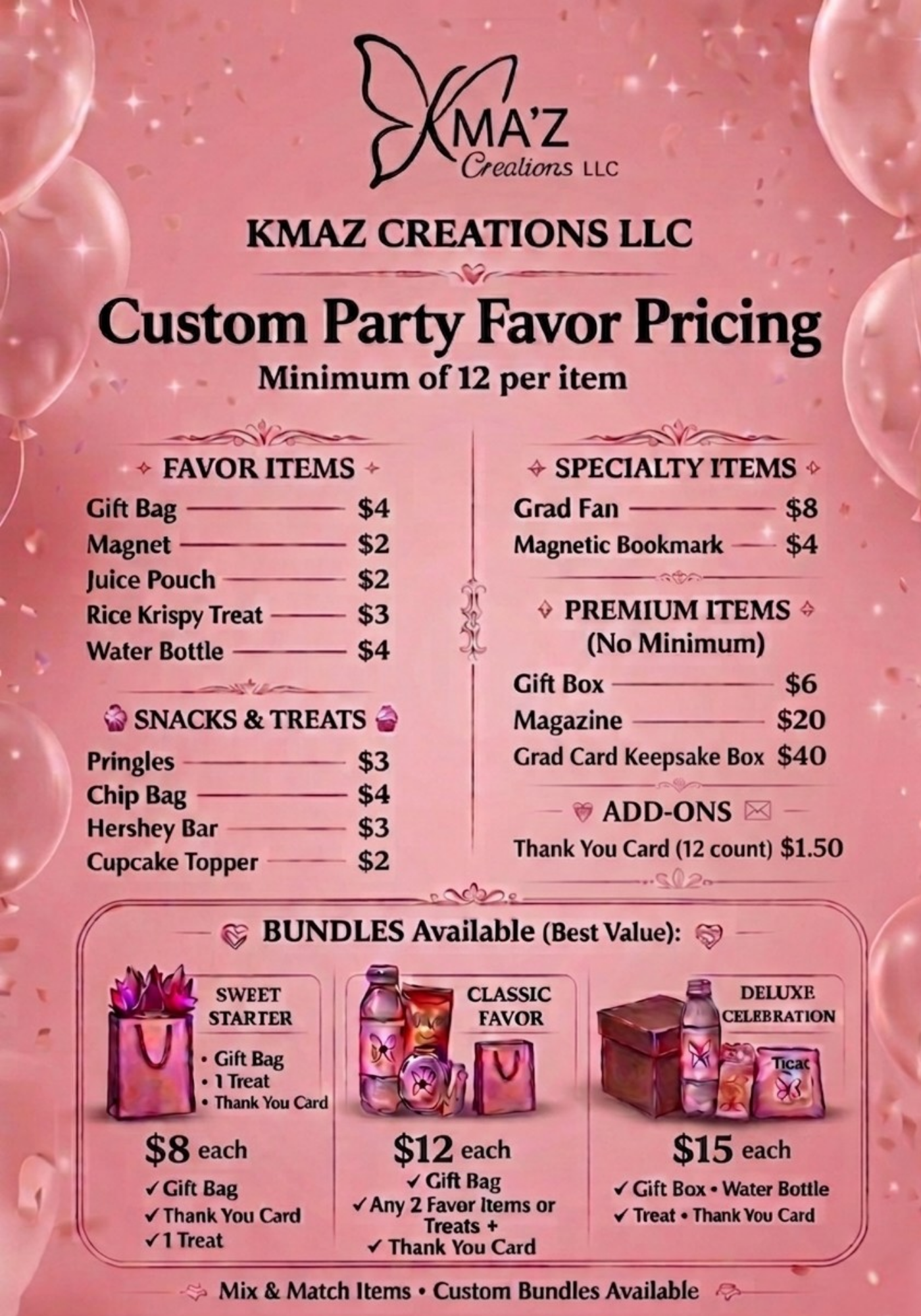 Custom Party Favors (Build Your Order)