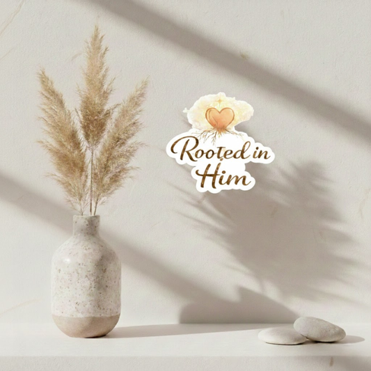 Rooted in Him Die Cut Sticker